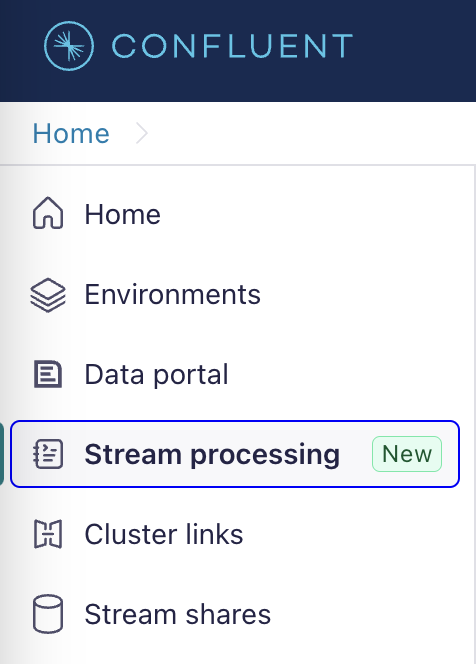 Stream Processing Menu