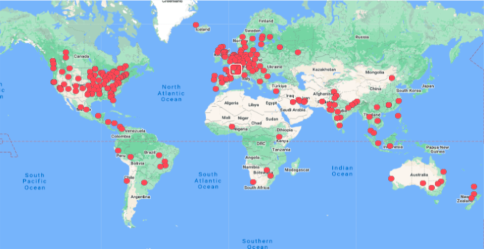 Confluent runs and supports hundreds of meetup groups across all continents