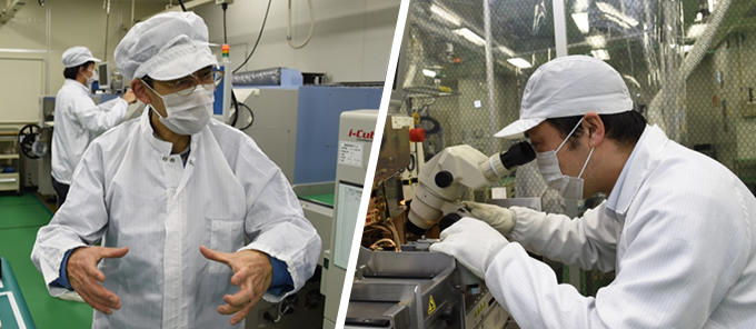 試作に奮闘する製造メンバーの寺阪、喜多