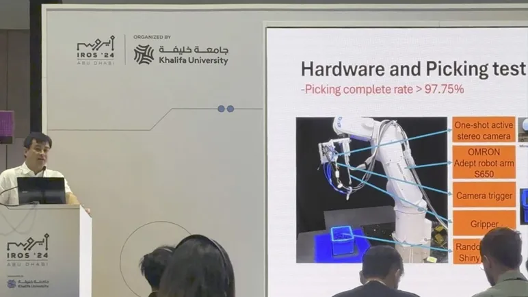 The Technology and Intellectual Property H.Q. presented 'A low-cost, high-speed, and robust bin picking system for factory automation' at IROS2024.