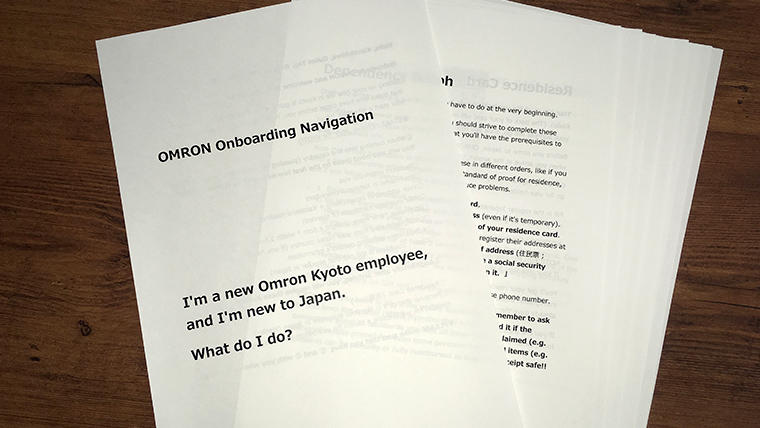 OMRON Onboarding Navigation