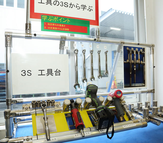 どこに何の工具があるか、誰もが一目で分かる