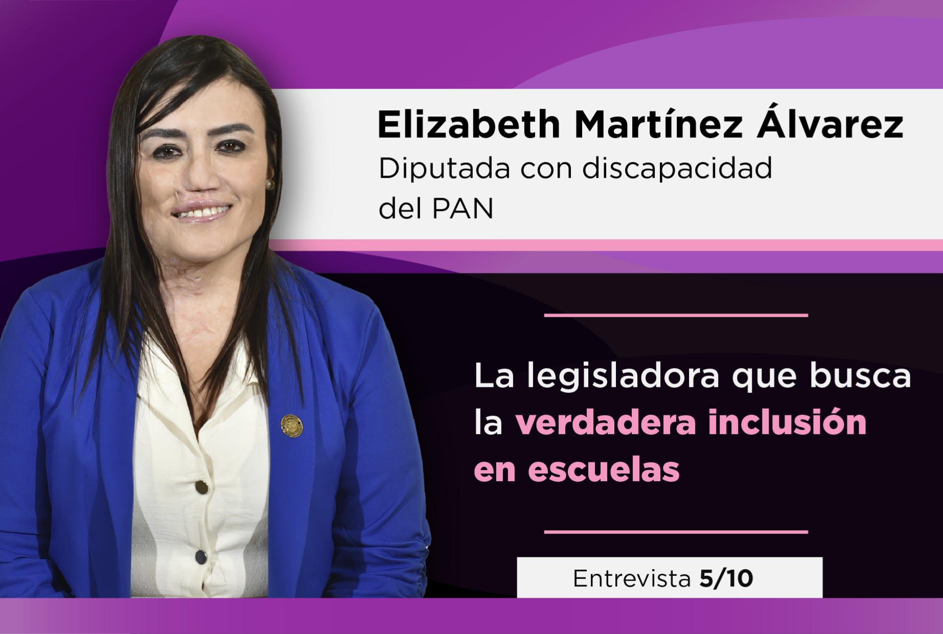 Elizabeth Martínez, diputada federal con discapacidad, lidera reformas para garantizar educación inclusiva y promover gobiernos con perspectiva de inclusión en México.