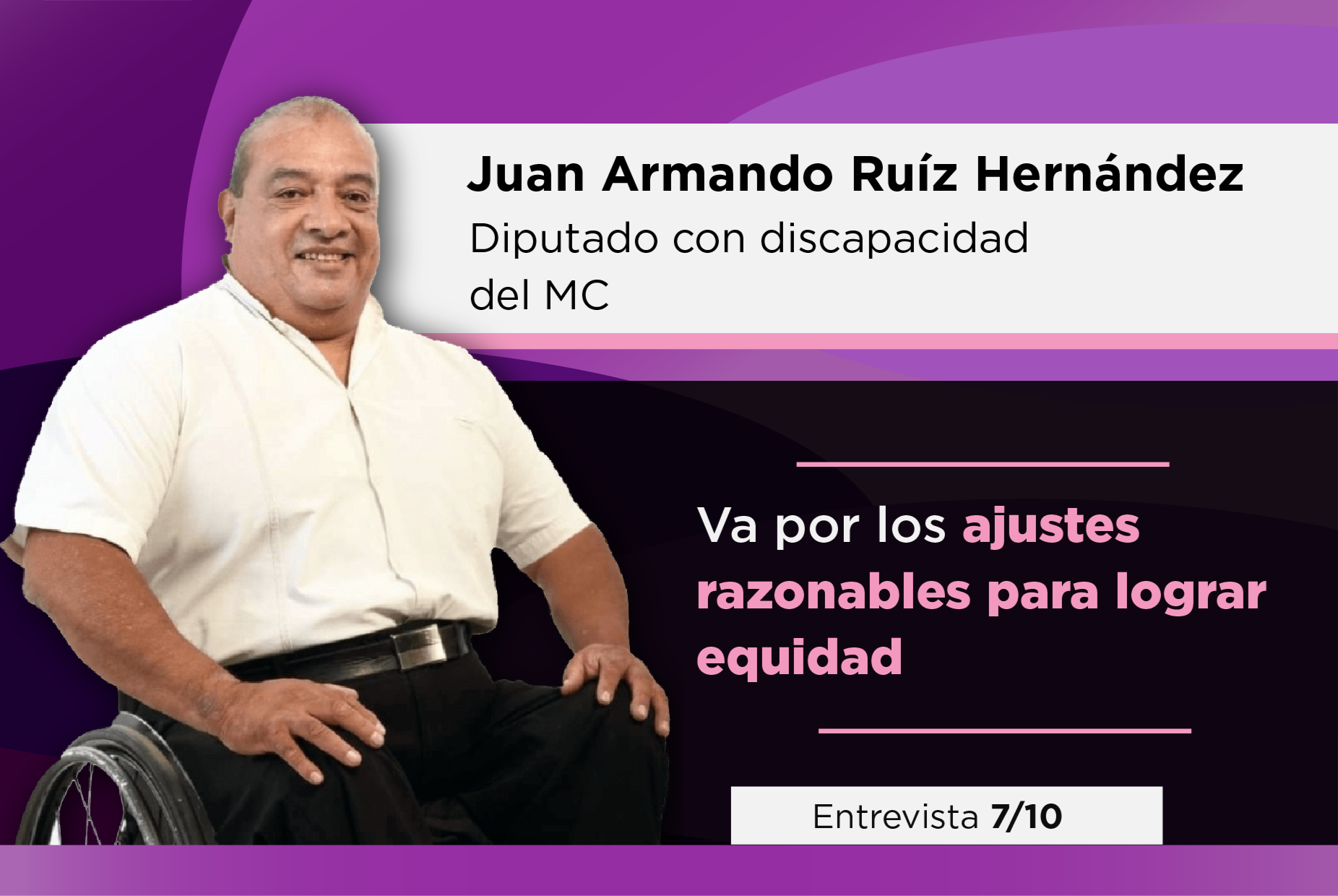 Juan Armando Ruiz, diputado y exatleta paralímpico, impulsa políticas inclusivas para mejorar la calidad de vida de personas con discapacidad en México.