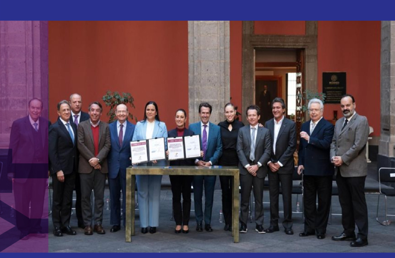 Claudia Sheinbaum y Fernando Landeros 