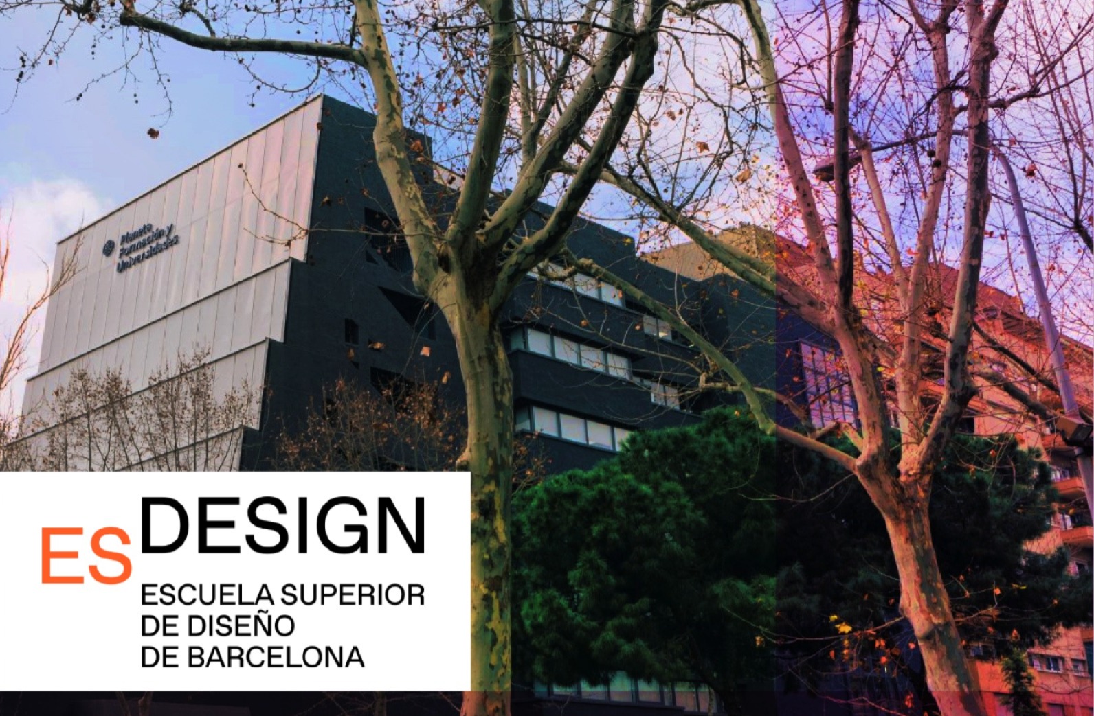 Fachada de la Escuela Superior de Diseño de Barcelona.