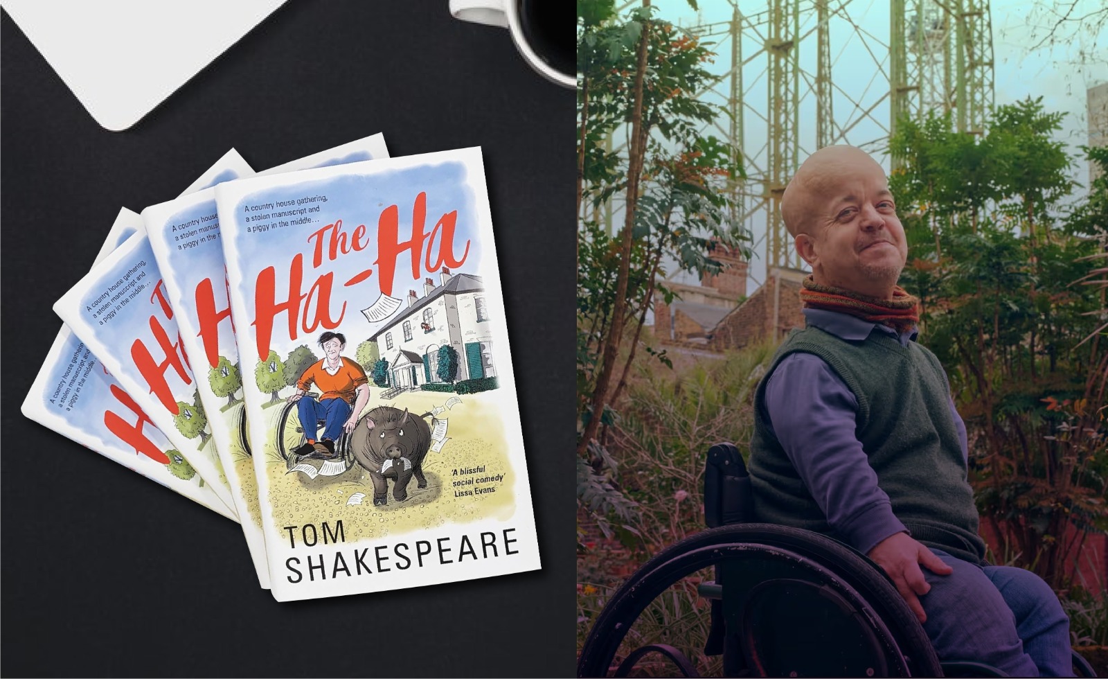 Tom Shakespeare autor del libro: The Ha-Ha: A feel-good comedy of friends reunited