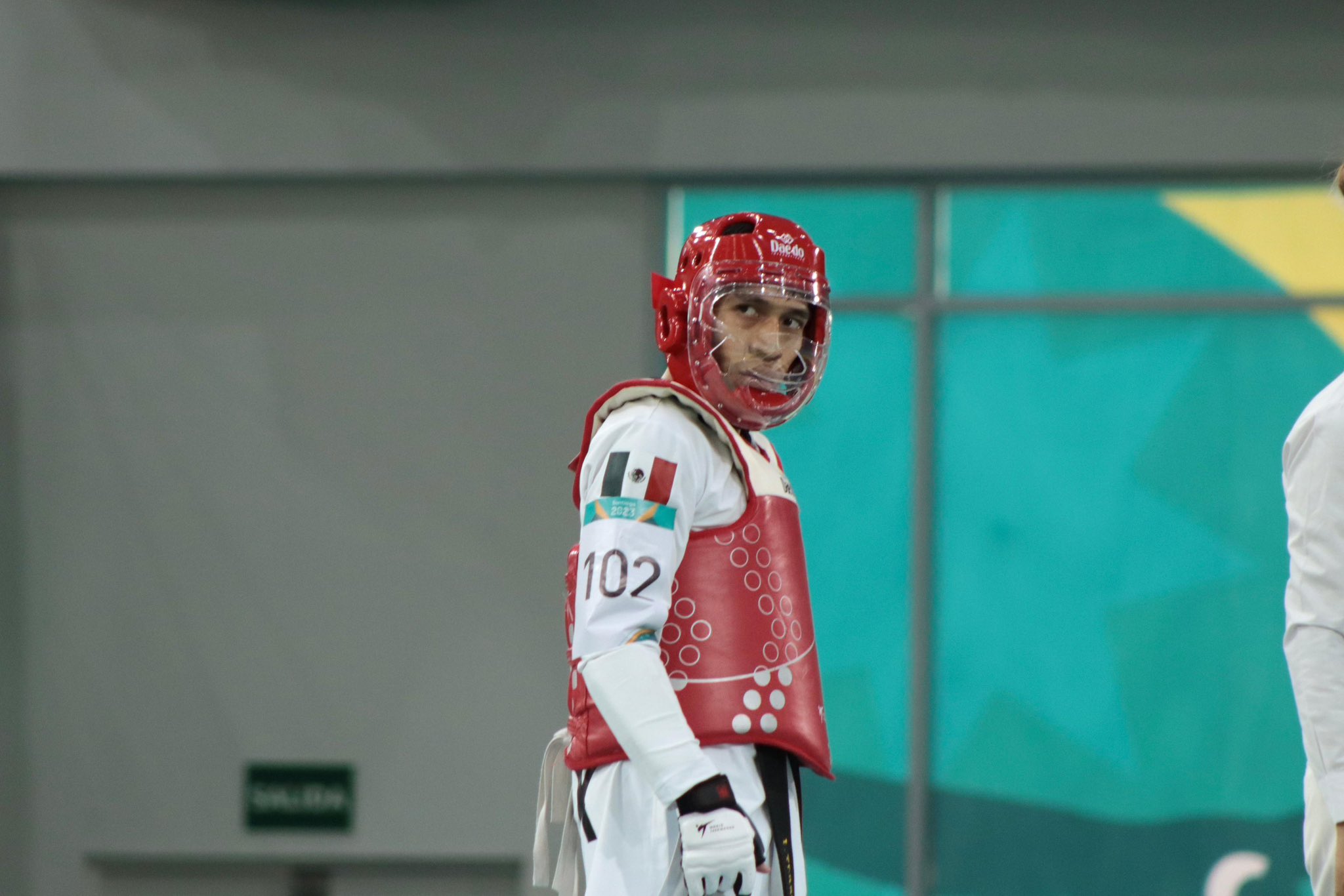 Iván Torres durante una competencia en el tatami de Santiago 2023