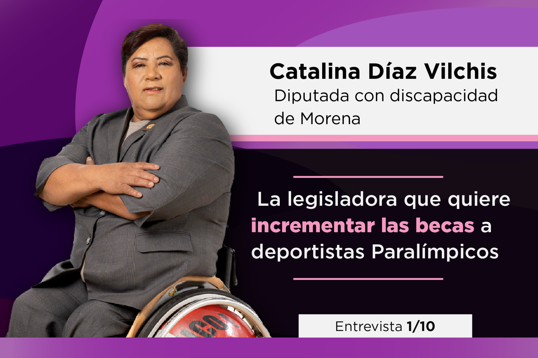 Catalina Vilchis diputada con discapacidad de Morena