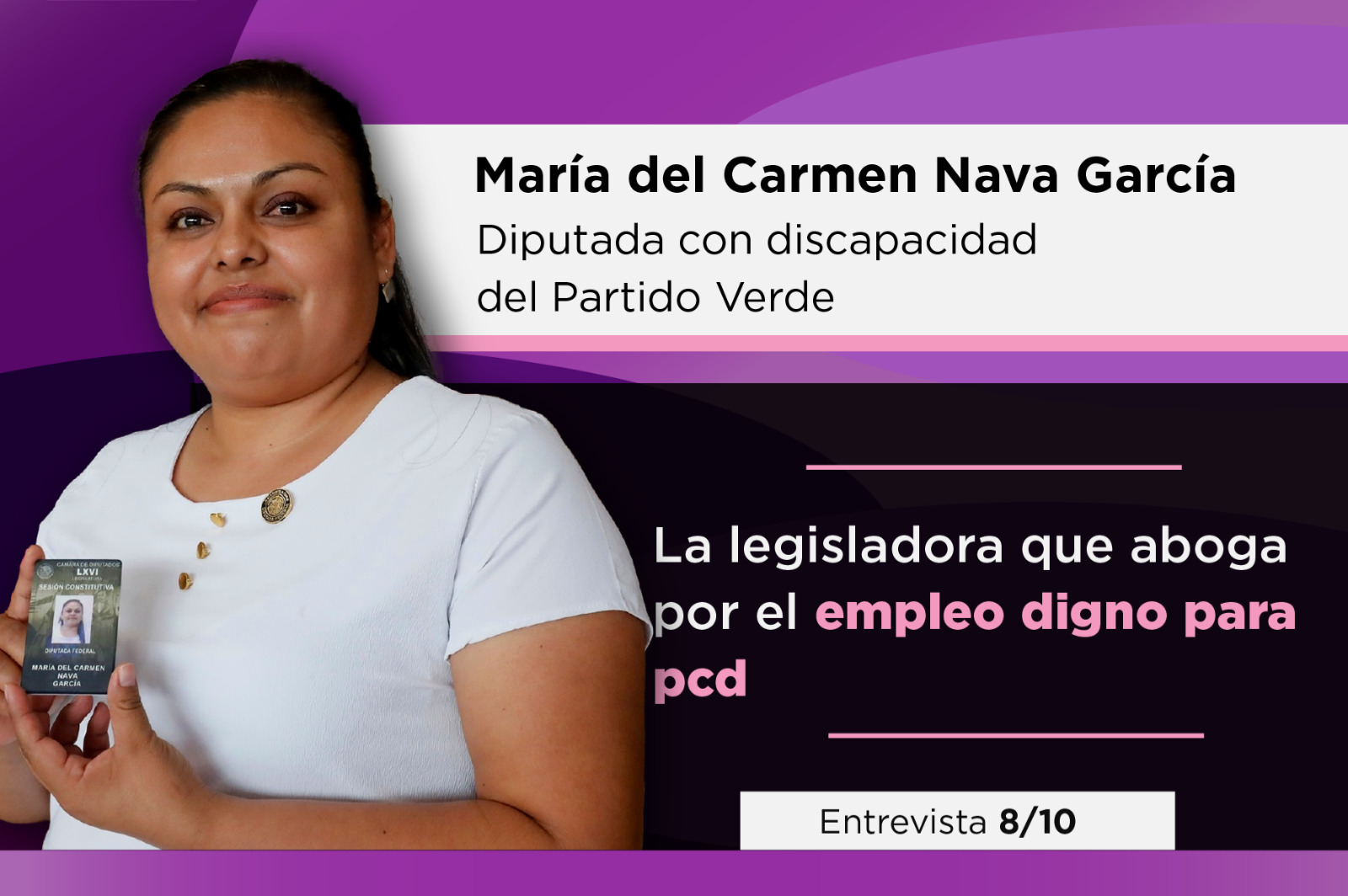 Maricarmen Nava, diputada indígena con discapacidad, impulsa la inclusión laboral y denuncia la falta de accesibilidad en el Congreso.