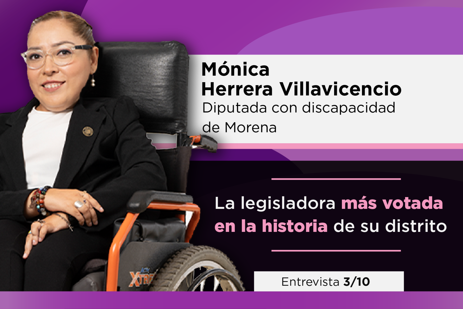 Monica Herrera diputada con discapacidad de Morena