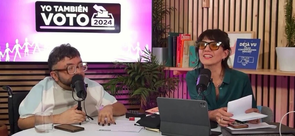 Guz Guevara y Gina Jaramillo durante la entrevista con Salomón Chertorivski en Radio Chilango
