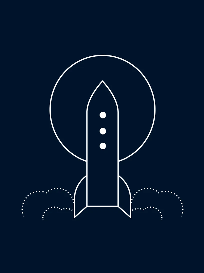 Illustration of a rocket