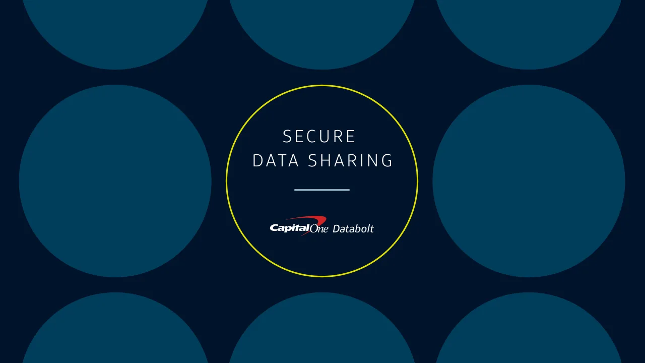 Capital One Databolt logo with "Secure Data Sharing" written above it.