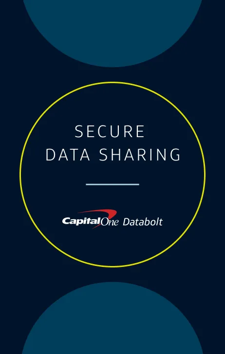 Capital One Databolt logo with "Secure Data Sharing" written above it.