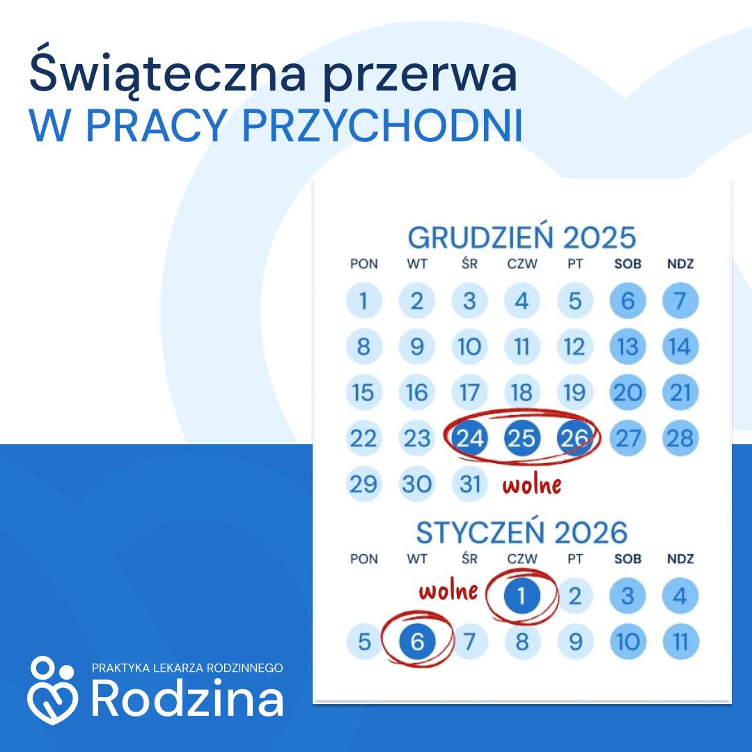 Praca przychodnia podczas świątecznej przerwy