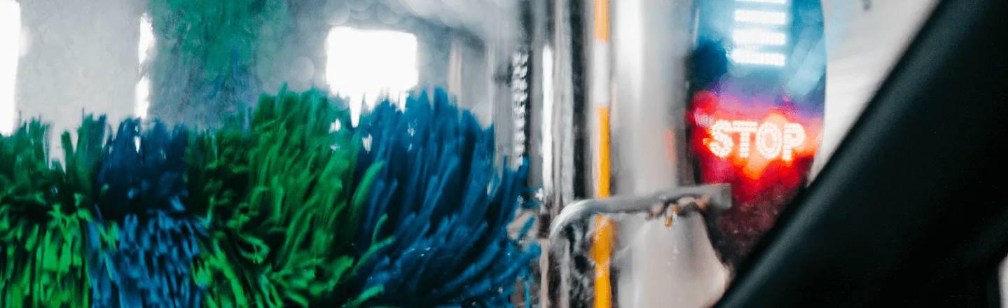 Car in a car wash