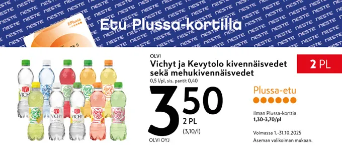 Plussa-etu  Kevyt Olo kivennäisvedet 
