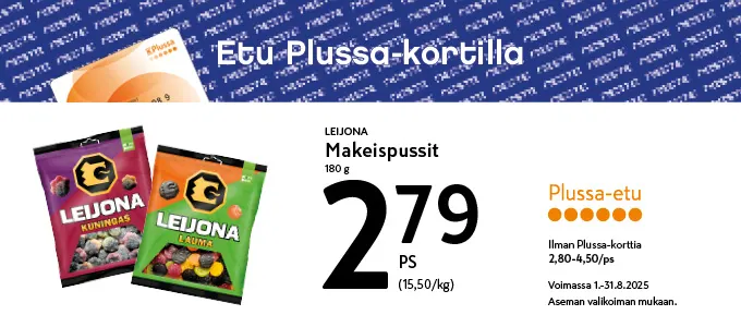 Plussa-etu Leijona makeispussit