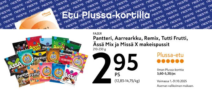 Plussa-etu Fazer makeispussit