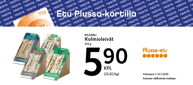 Plussa-etu Picadeli kolmioleipä