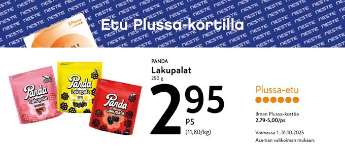 Plussa-etu Panda lakupussit 