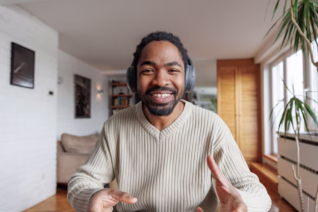 [visual] person with headphones