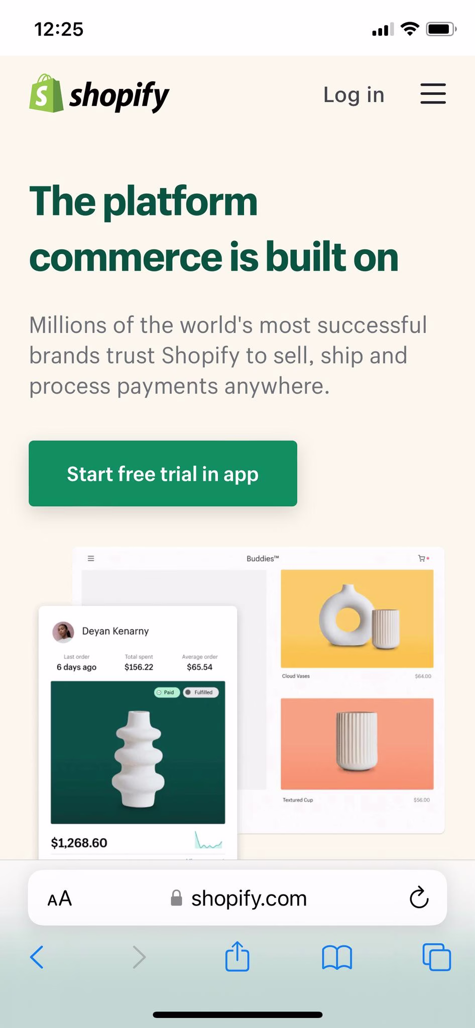 [Visual] Shopify mobile
