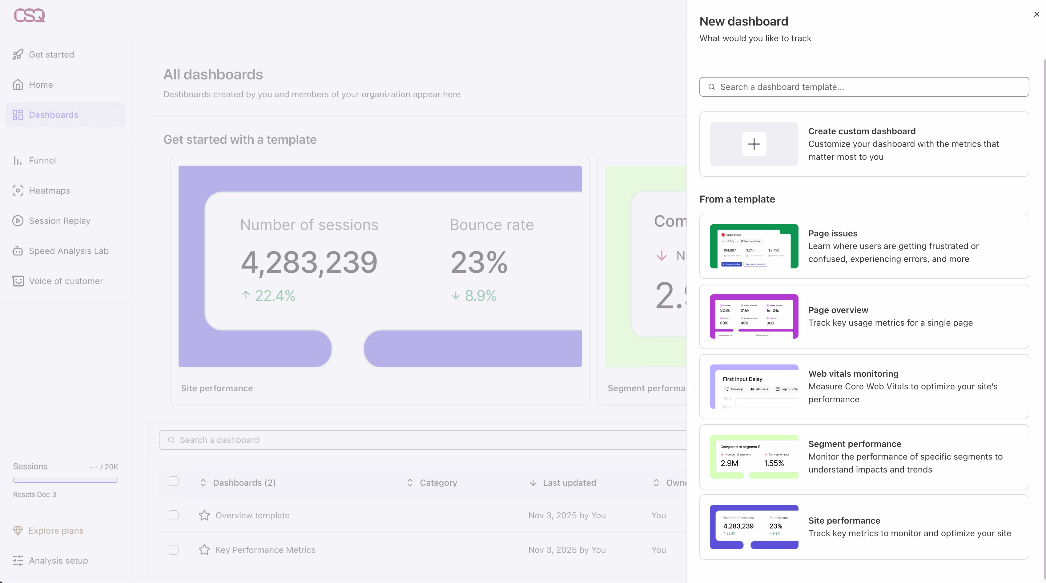[Visual] Dashboard Contentsquare Free