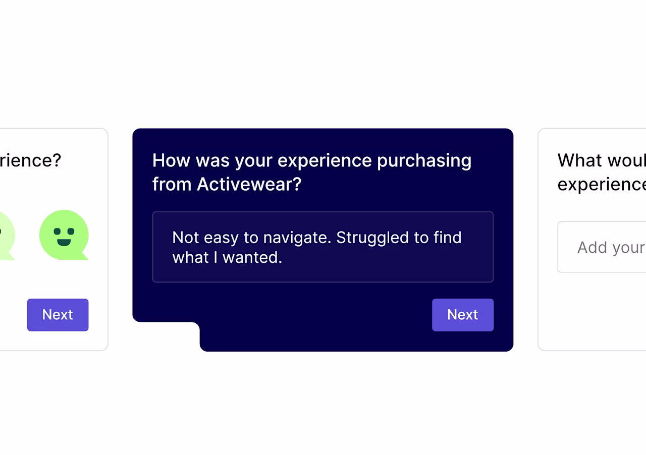 [Visual] Examples of open-ended surveys, Market research