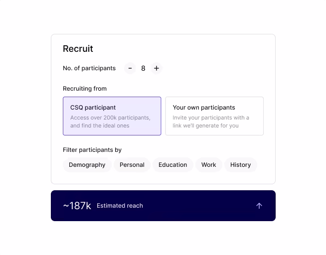 [Visual] recruit user interviews