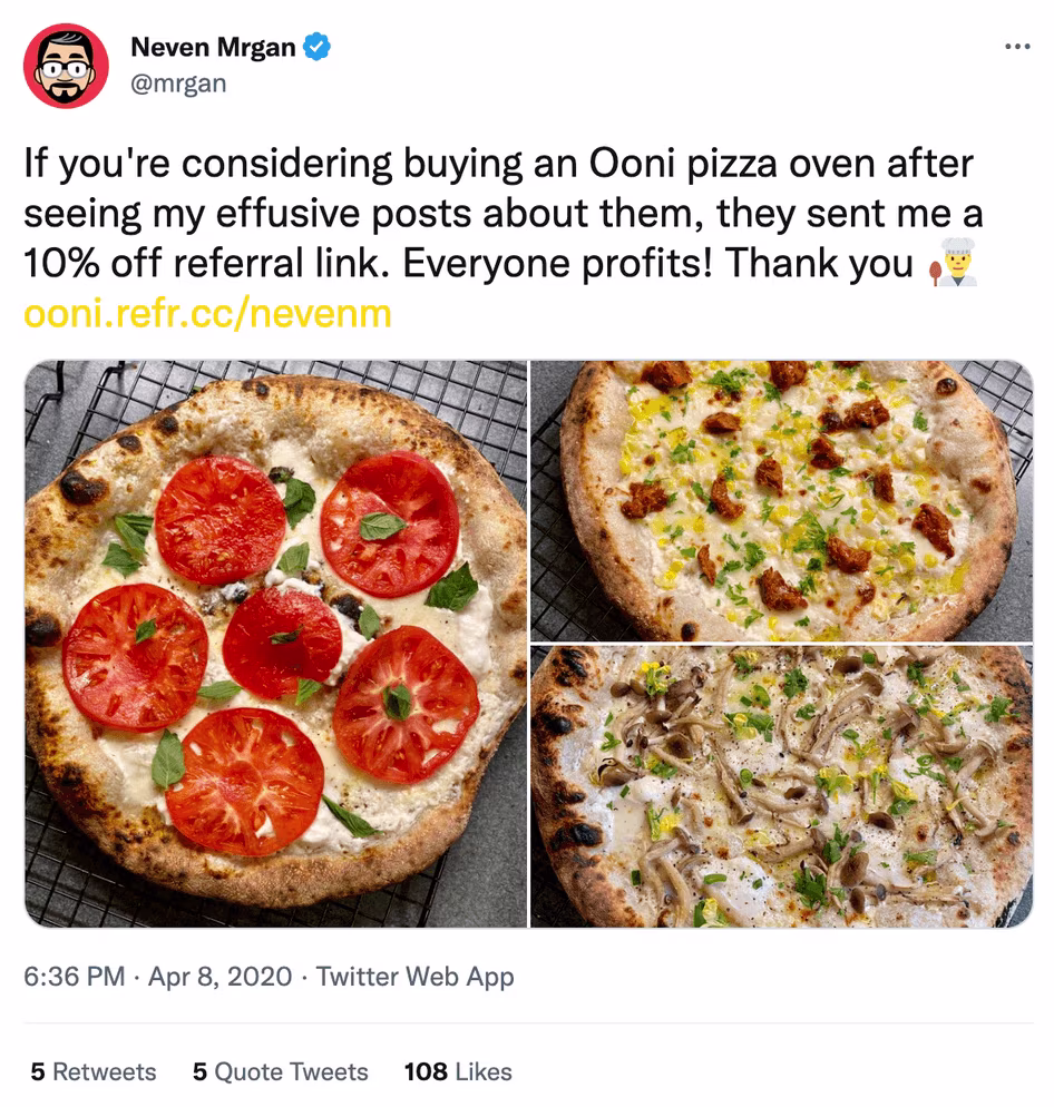 [Visual] Ooni pizza ambassador facebook post