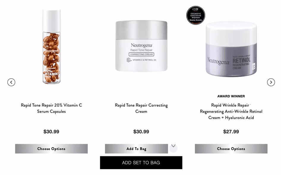 [visual] Neutrogena uses behavioral marketing to recommend products its customers might like 