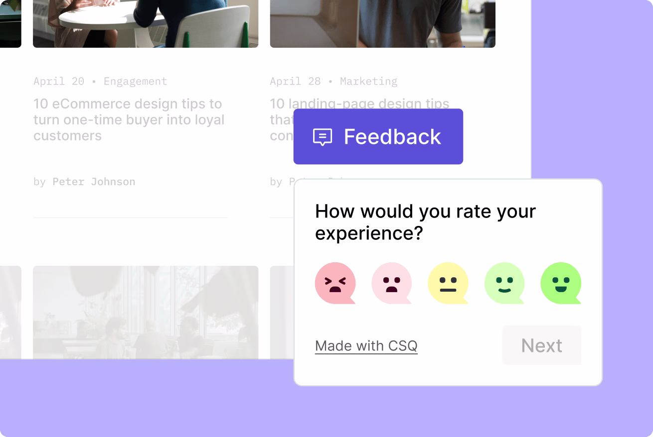 Capabilities - Surveys - Features - Feedback Button