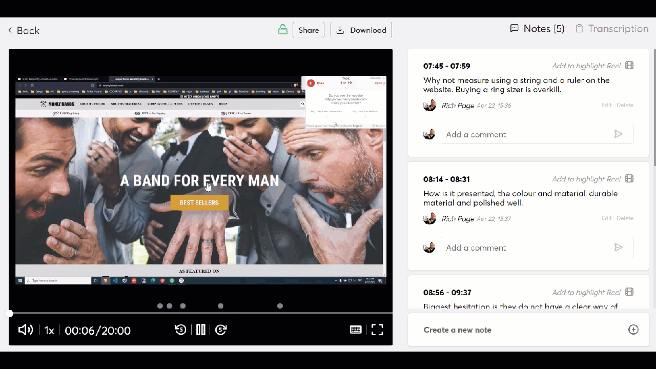 [Visual] userfeel notes on video