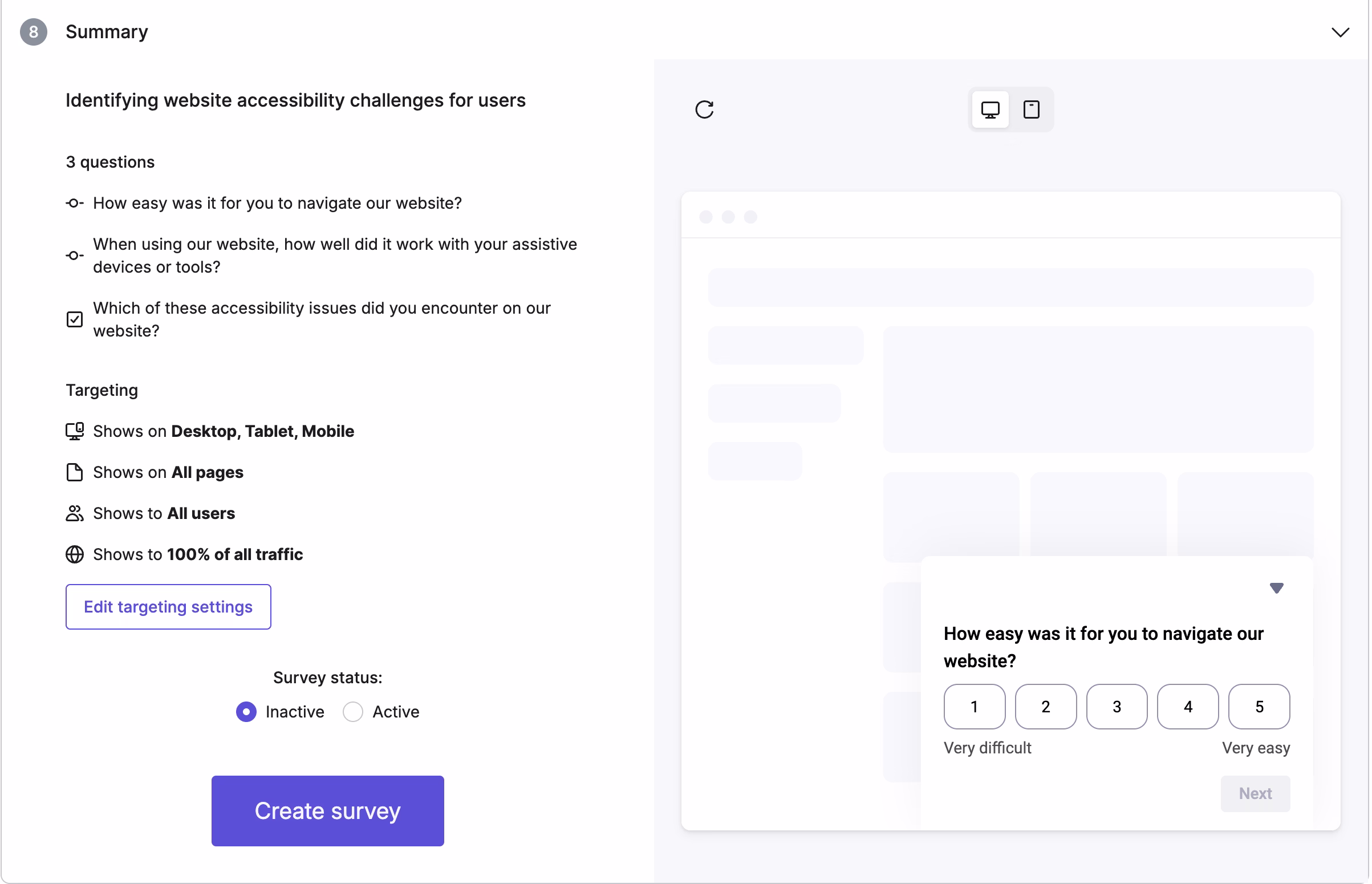 [Visual] Accessibility survey AI