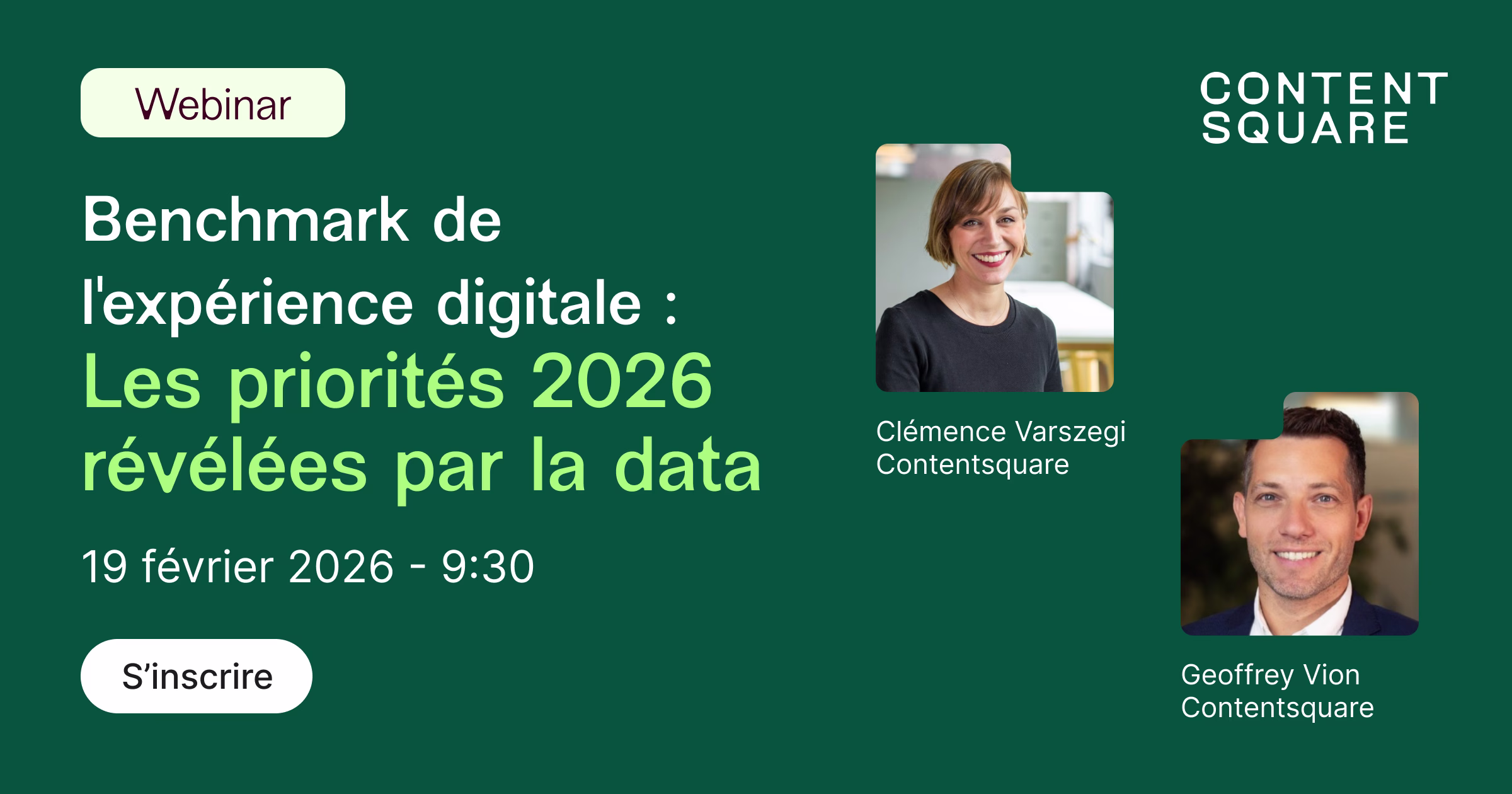 Webinar Benchmark de l'expérience digitale : Les priorités 2026 révélées par la data