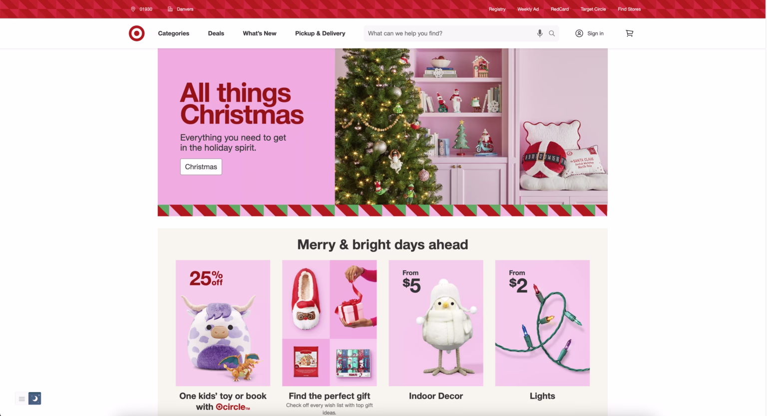 [Visual] Target Christmas homepage