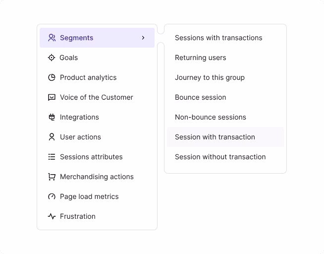 [visual] Import and selecting a Adobe Segments to filter any report in Contentsquare