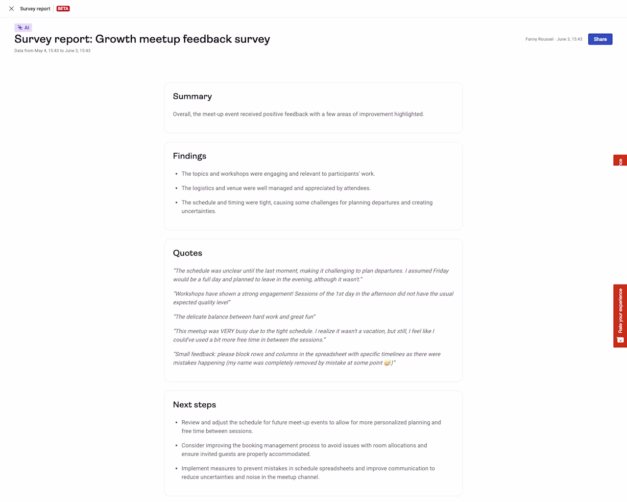 [Visual] Surveys - AI summary