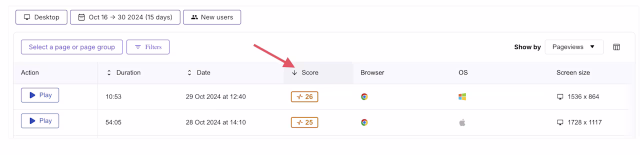 [Visual] Filter-frustration-score