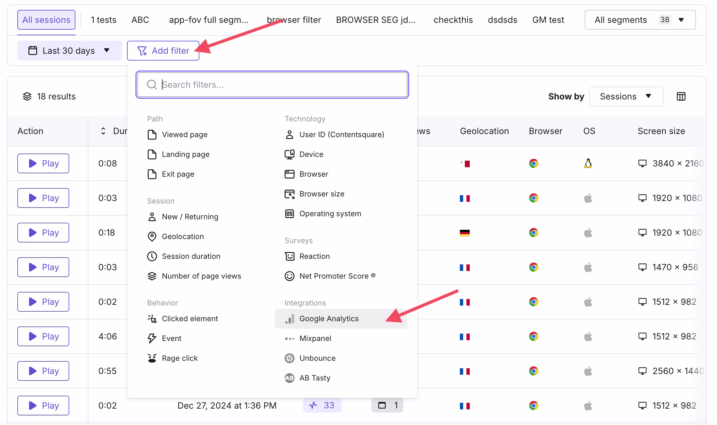 Visual - Add filter CSQ