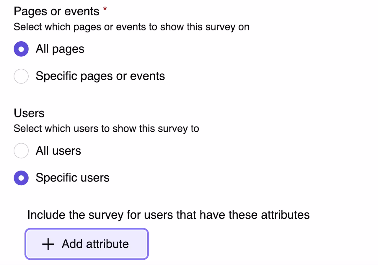 [Visual] survey targeting