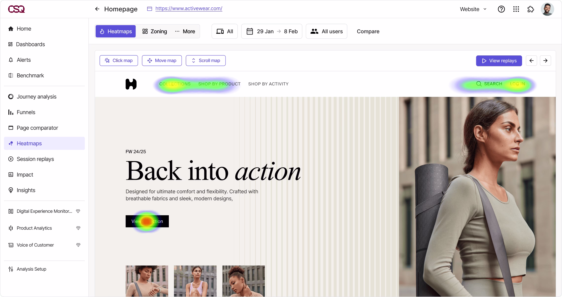[Customer story] [Diptyque] Heatmaps stock image