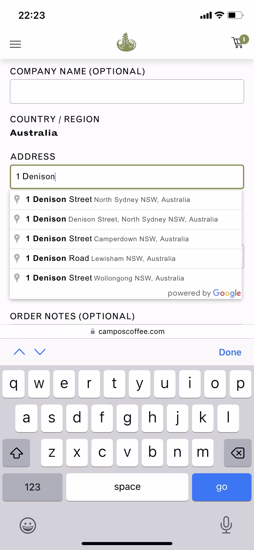 [Visual] Campos address mobile