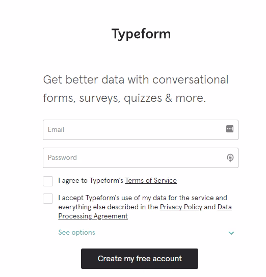 Visual - typeform-signup
