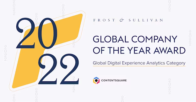Contentsquare wird von Frost & Sullivan für seine marktführende Position und seine Digital Experience Analytics-Plattform ausgezeichnet — Cover Image