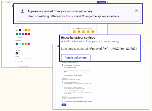 [Visual] reusable surveys create from existing