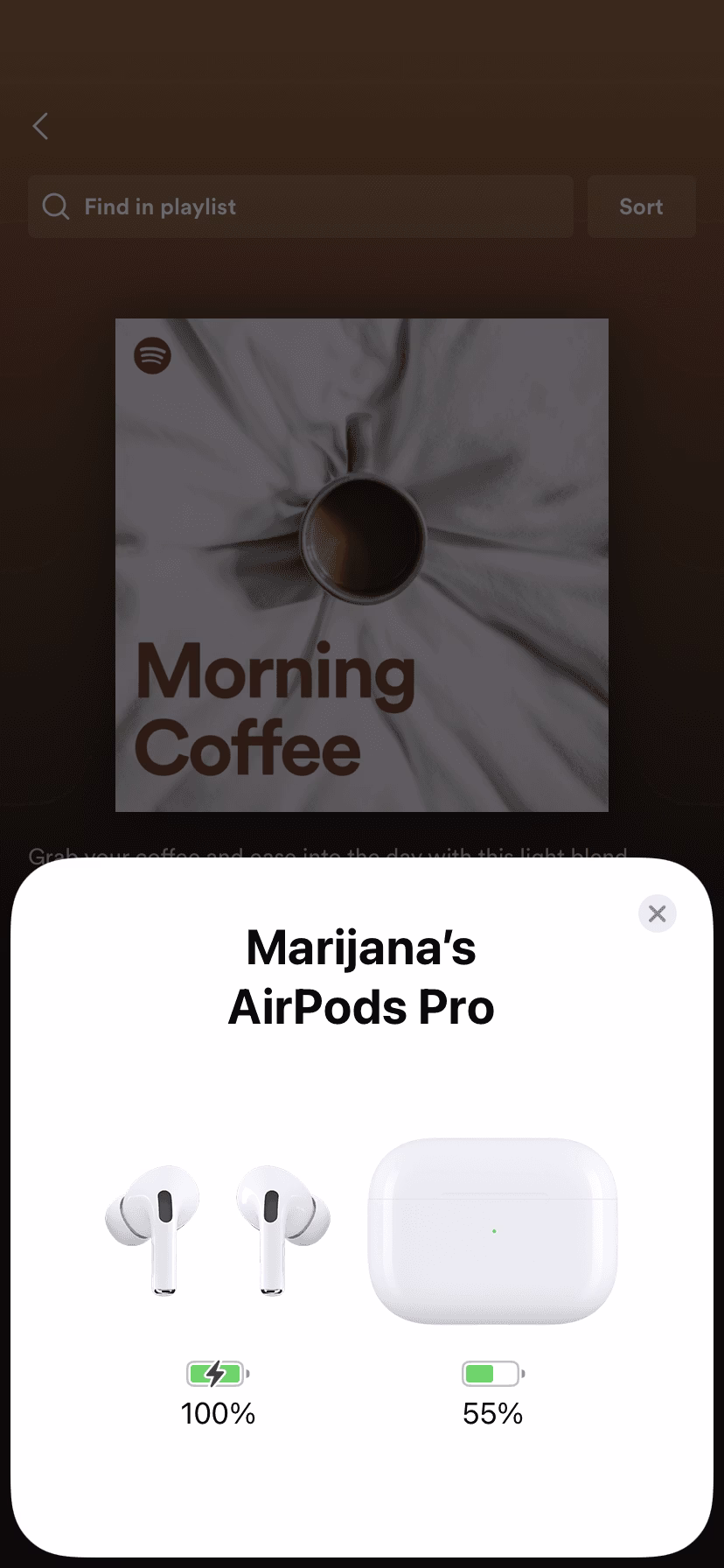 [Screenshot] Airpods UI Design
