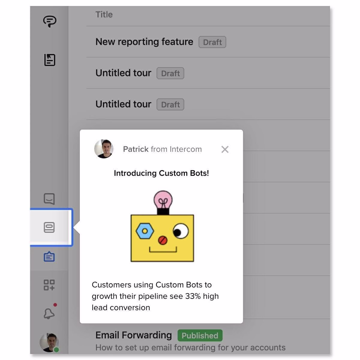 [Visual] build chatbots and in-app messages